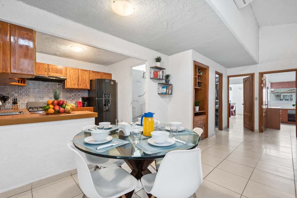 Dining area, kitchen, and layout at Aralias