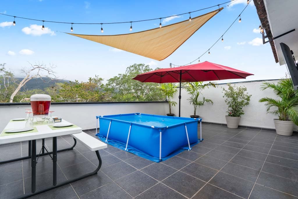 Private terrace and plunge pool at Aralias